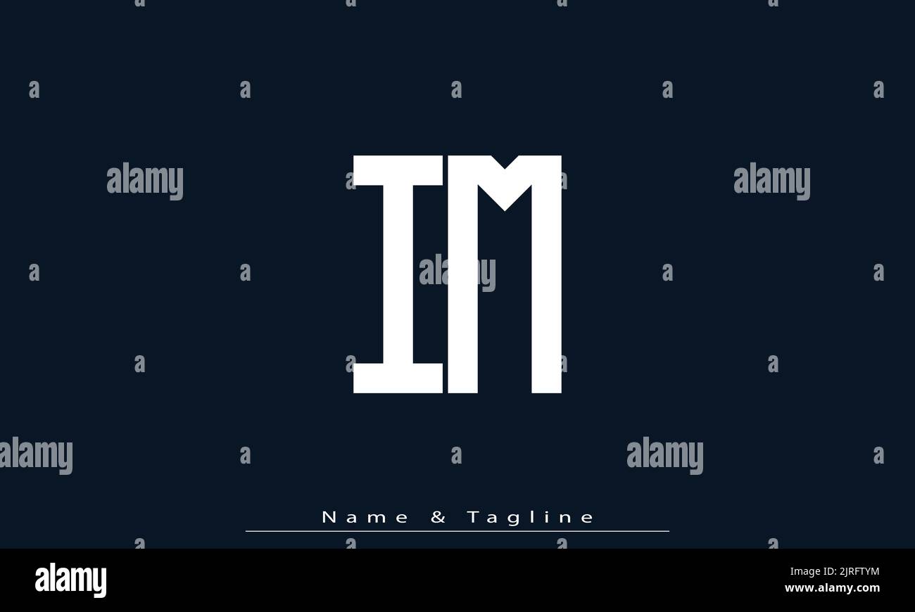 Alphabet letters Initials Monogram logo IM , MI Stock Vector Image ...