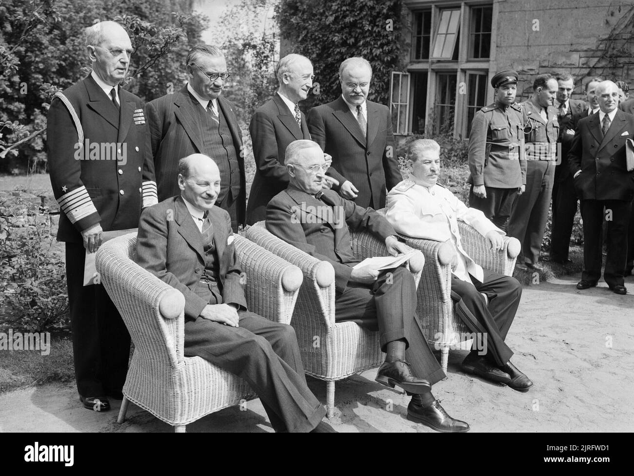 Britain's new Prime Minister, Clement Attlee, with President Truman and ...