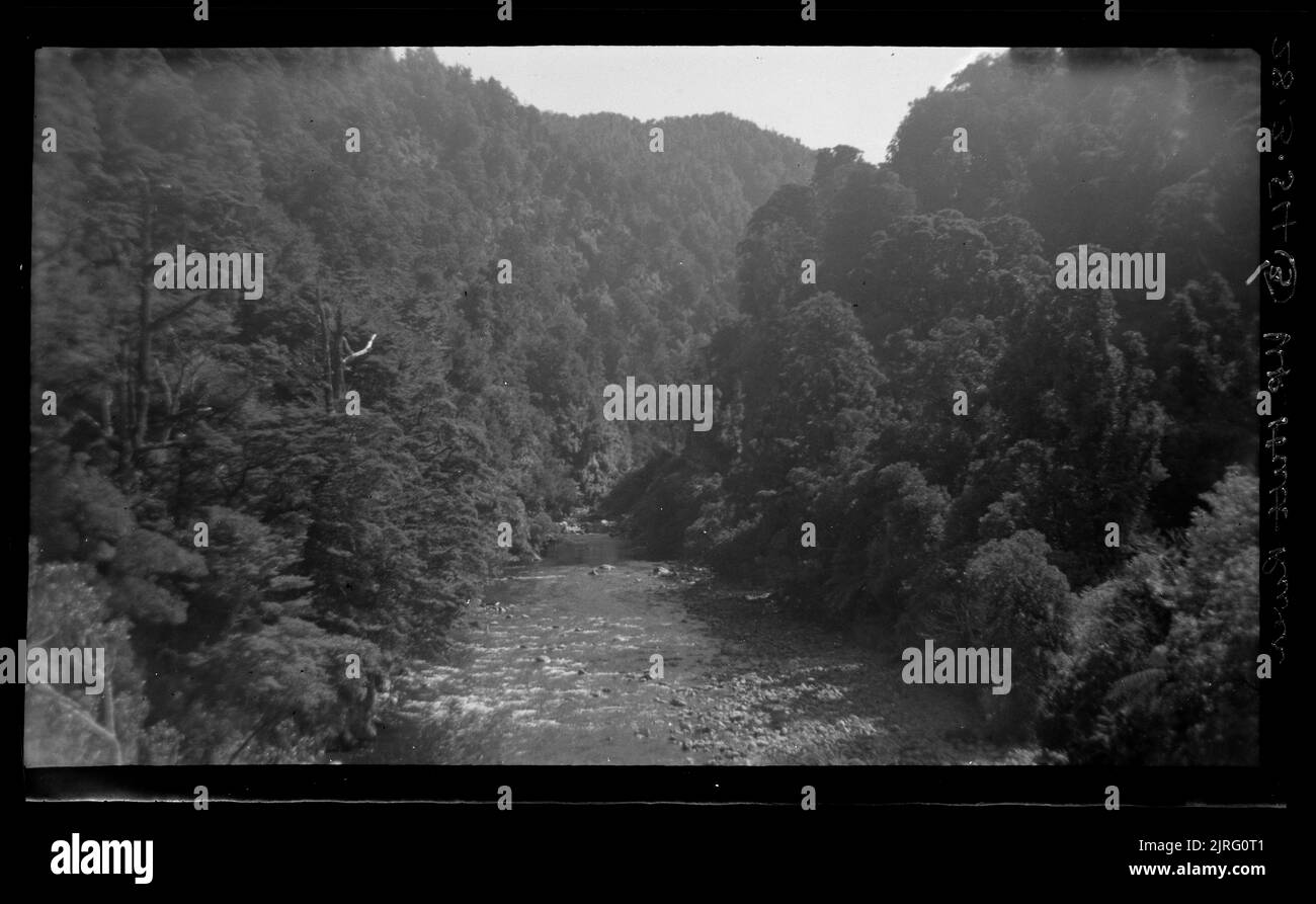 Upper Hutt River, 28 March 1954, by Leslie Adkin Stock Photo Alamy