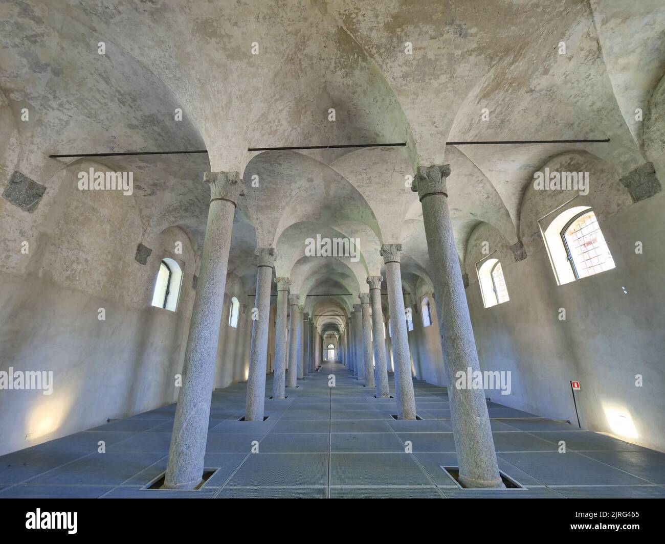 Stables of Castello Sforzesco (Vigevano, Lomellina, Province of Pavia, Lombardy, Italy) Stock Photo