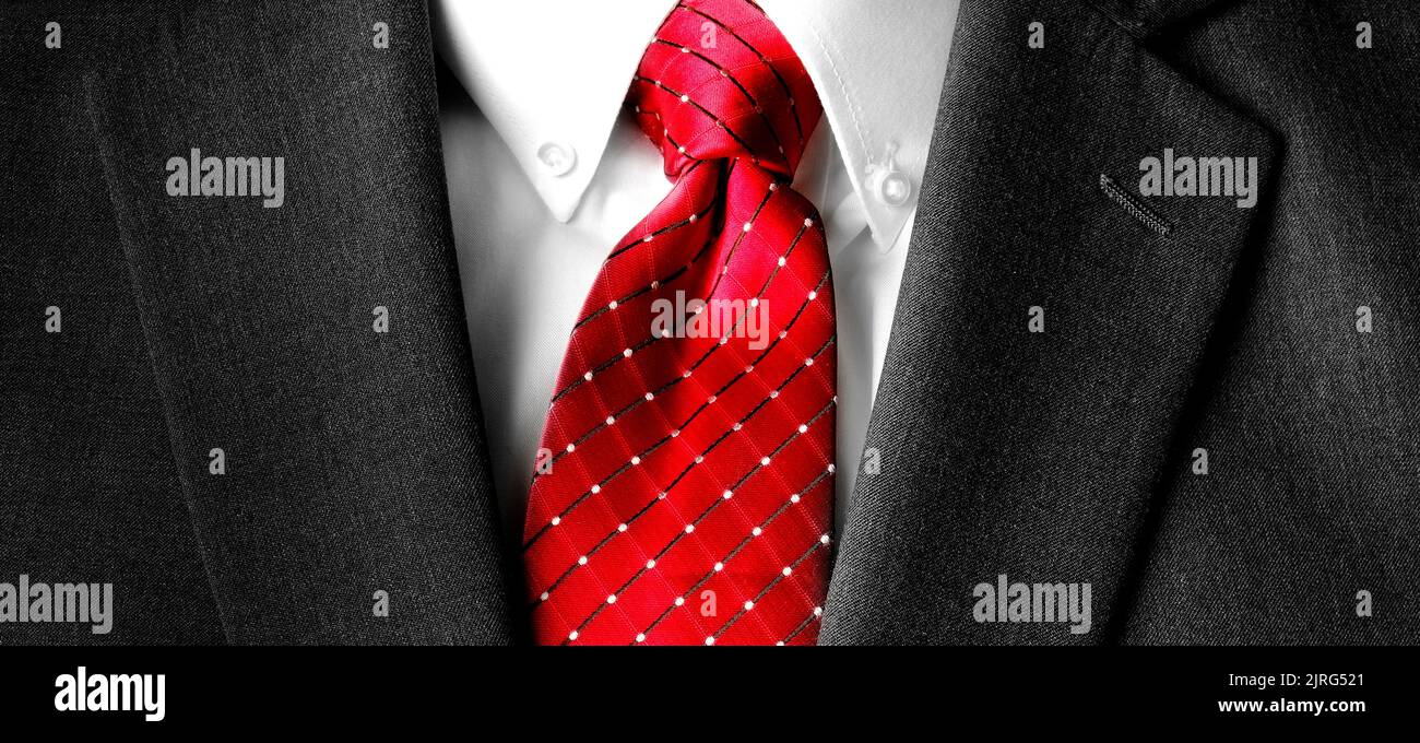 Business suit white shirt and red tie for formal wear fashion Stock ...