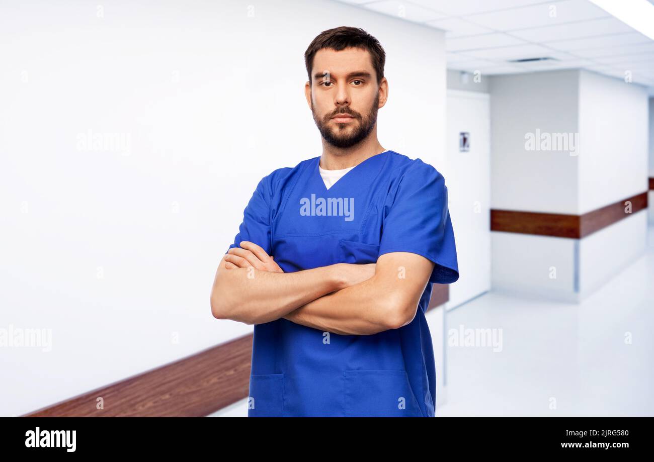 Hispanic male doctor in uniform hi-res stock photography and images - Alamy