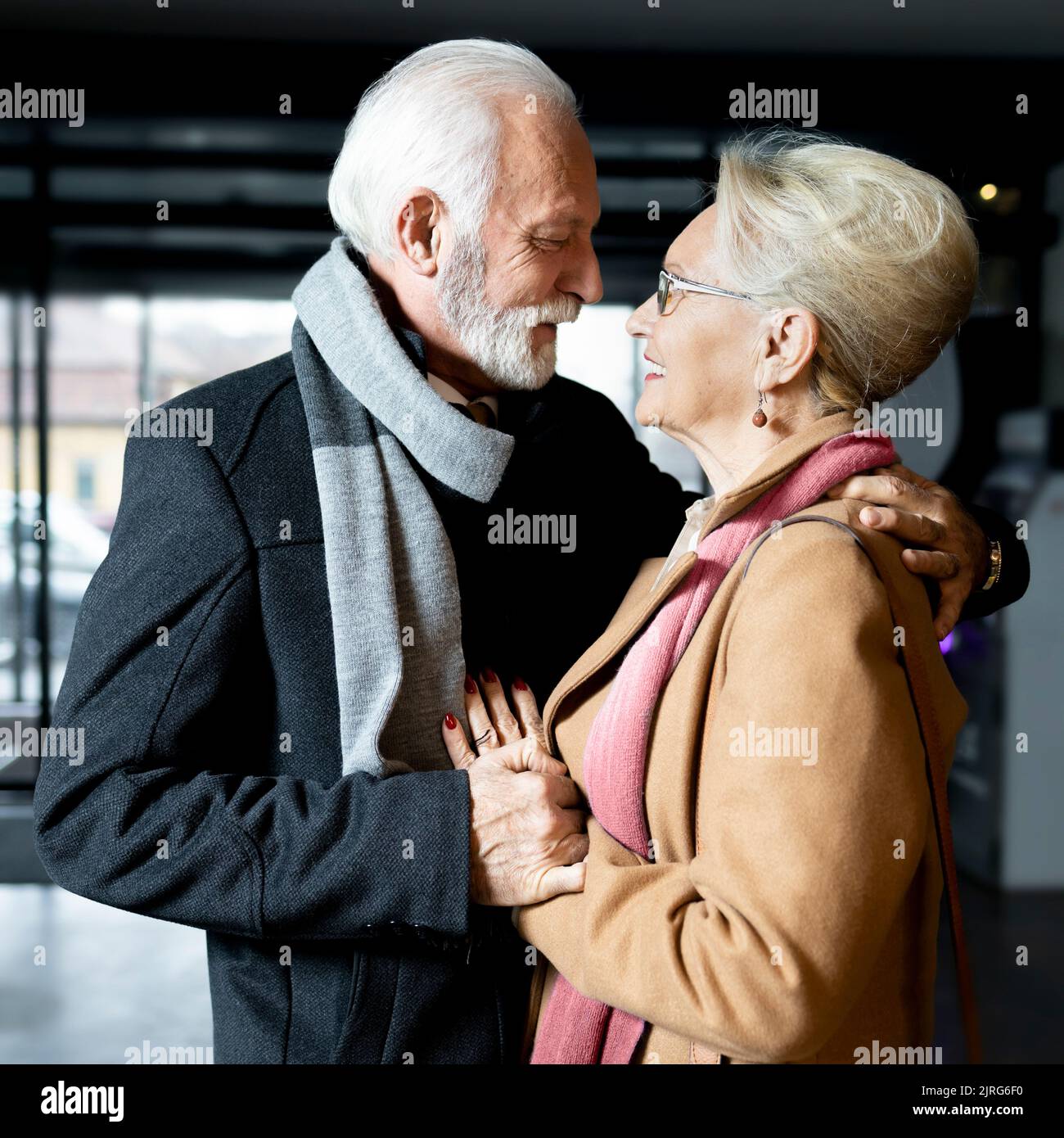 Intimate moment between a husband and wife Stock Photo