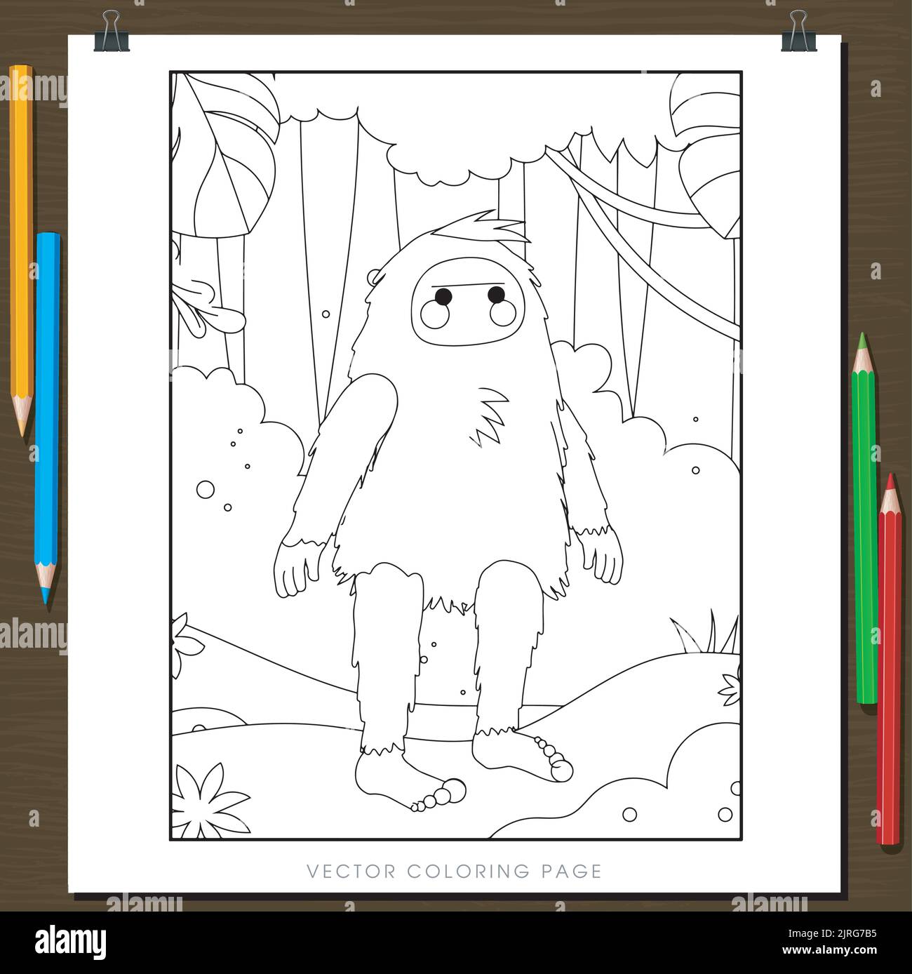 Drawing cute animal for coloring page book, activity page for children ...