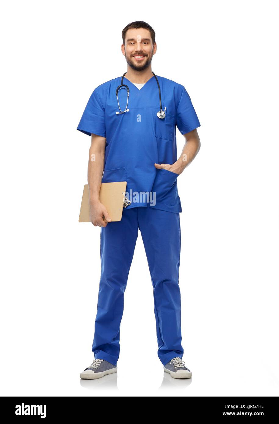 Blue doctor uniform man not stethoscope hi-res stock photography and ...