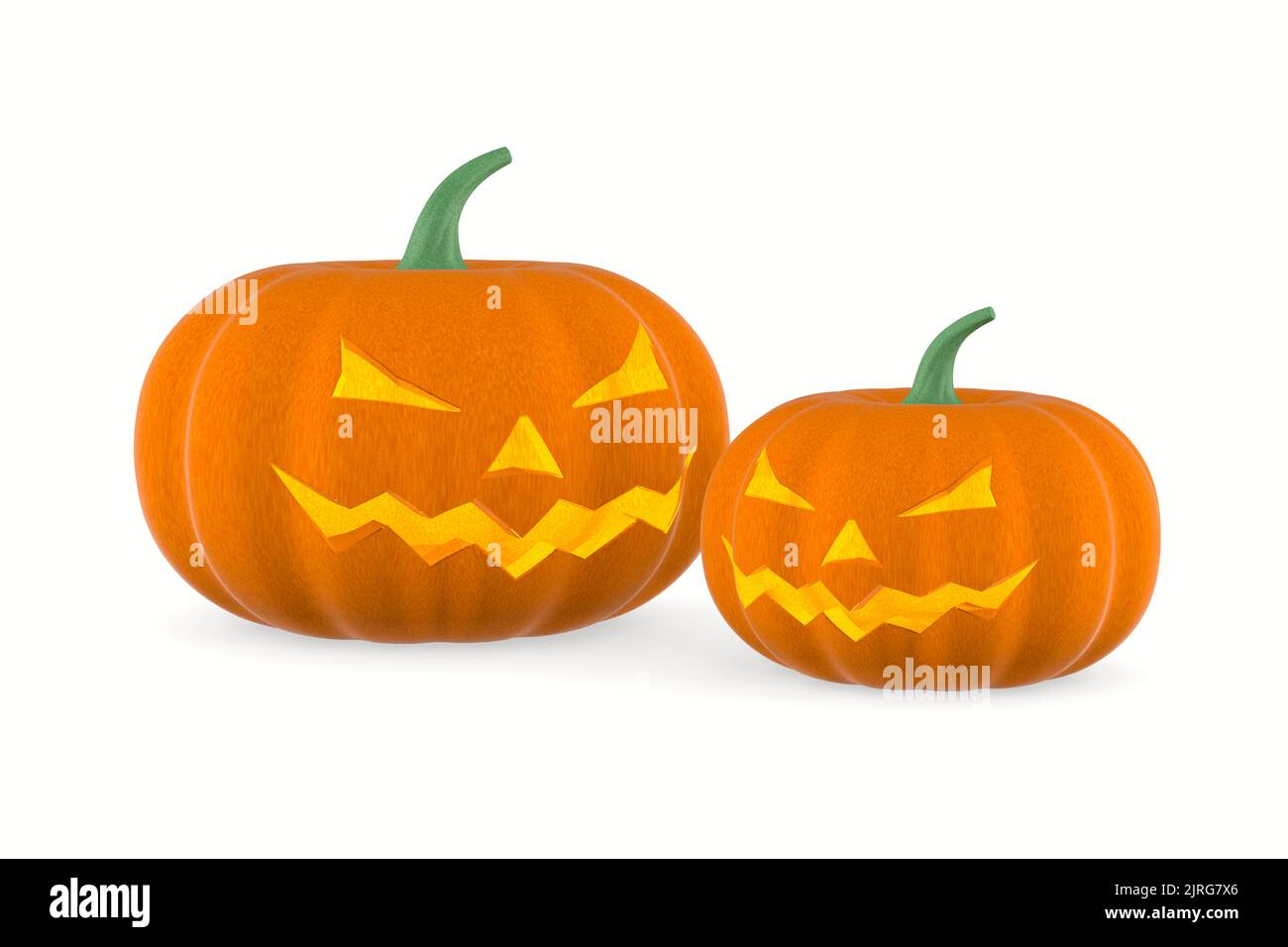 halloween pumpkin on white background. Isolated 3D illustration Stock Photo