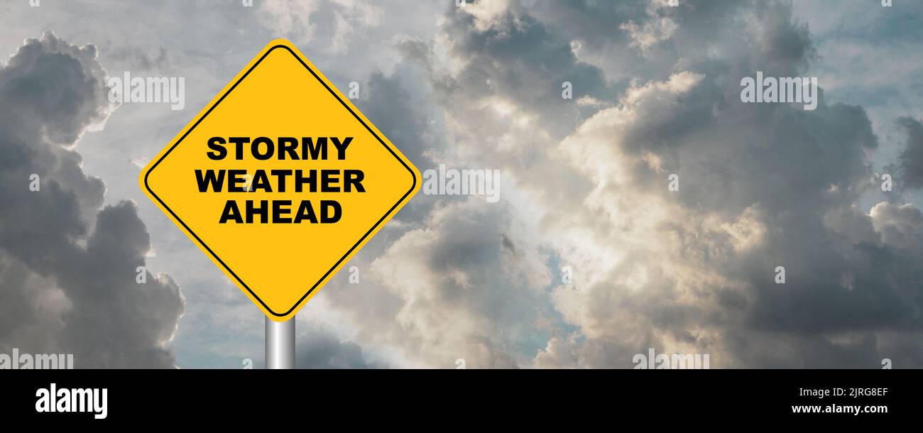 Stormy Weather Ahead Sign On Cloudy Background Stock Photo Alamy Stormy Weather Ahead Sign On Cloudy Background Stock Photo Alamy