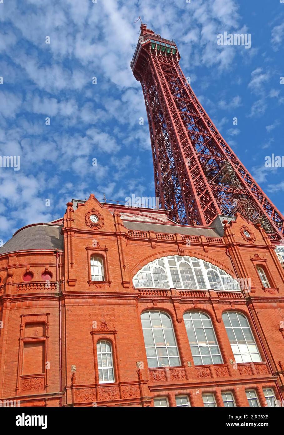Blackpool tower complex, ballroom, Promenade, Blackpool, Lancs, England, UK, FY1 4BJ Stock Photo