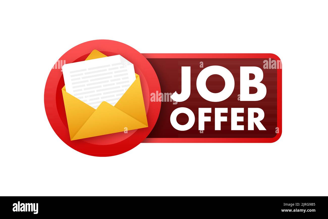 Envelope with Job offer message. Recruitment, Candidates. Work search