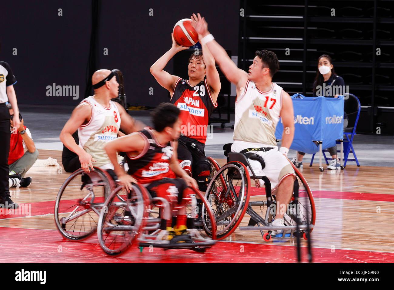 Tokyo, Japan. 24th Aug, 2022. The Japanese wheelchair basketball