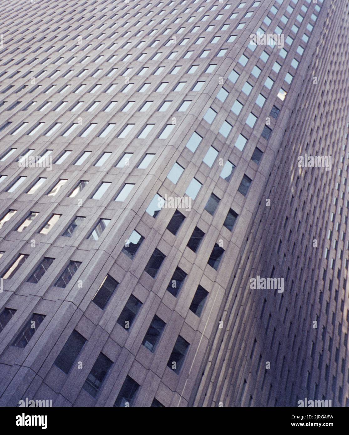 Skyscraper. Exterior facade of a high-rise office building tower in New York City, USA Stock Photo
