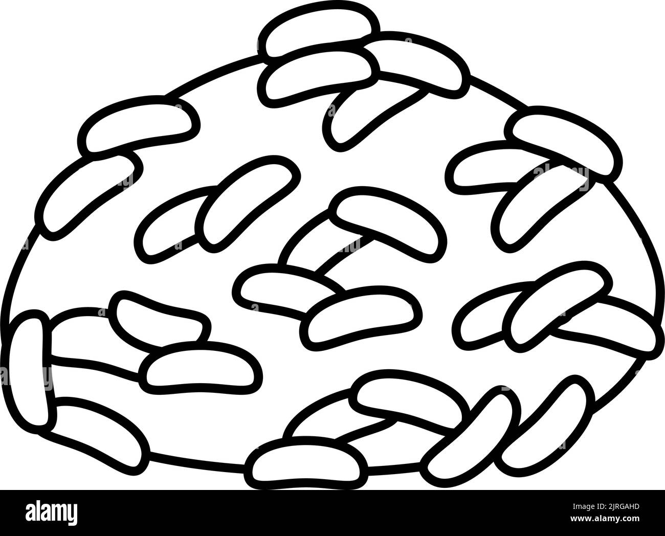 black rice line icon vector illustration Stock Vector Image & Art - Alamy