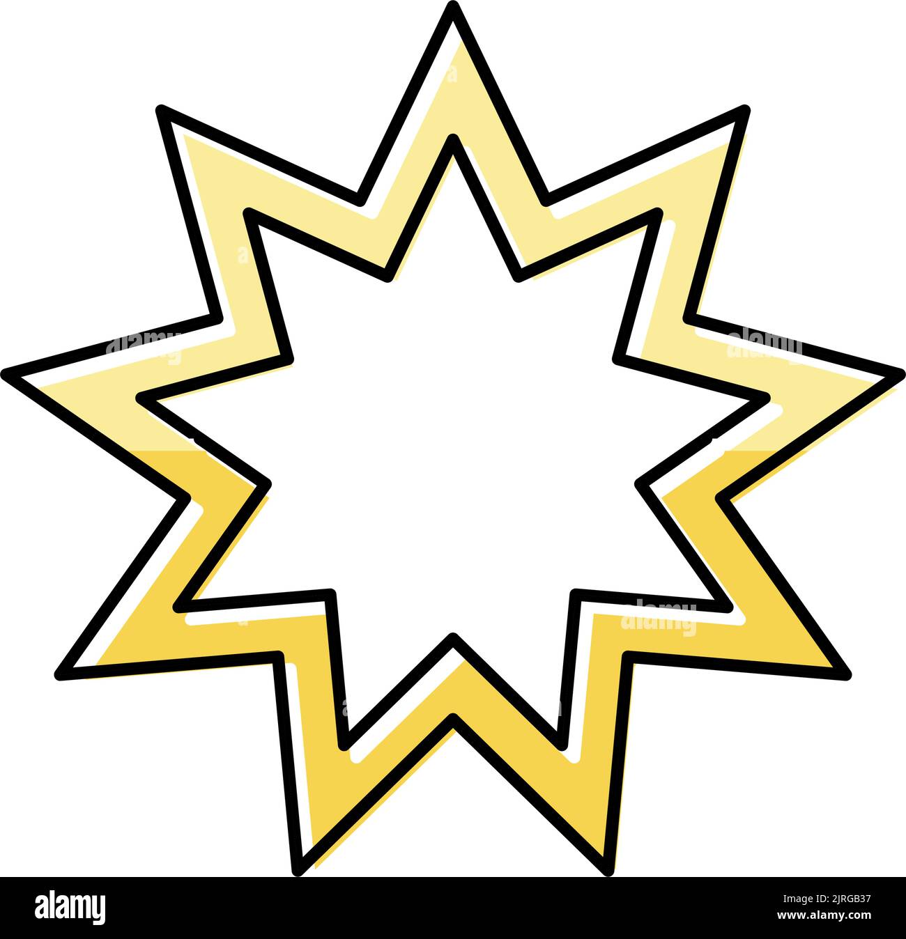 bahai religion color icon vector illustration Stock Vector Image & Art