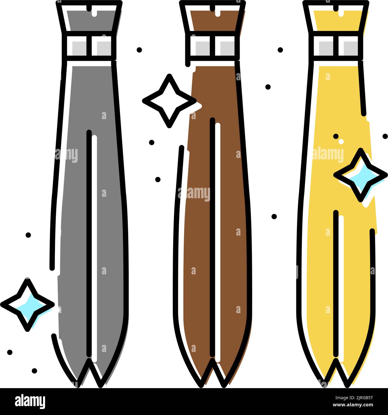 artificial hair color icon vector illustration Stock Vector Image & Art