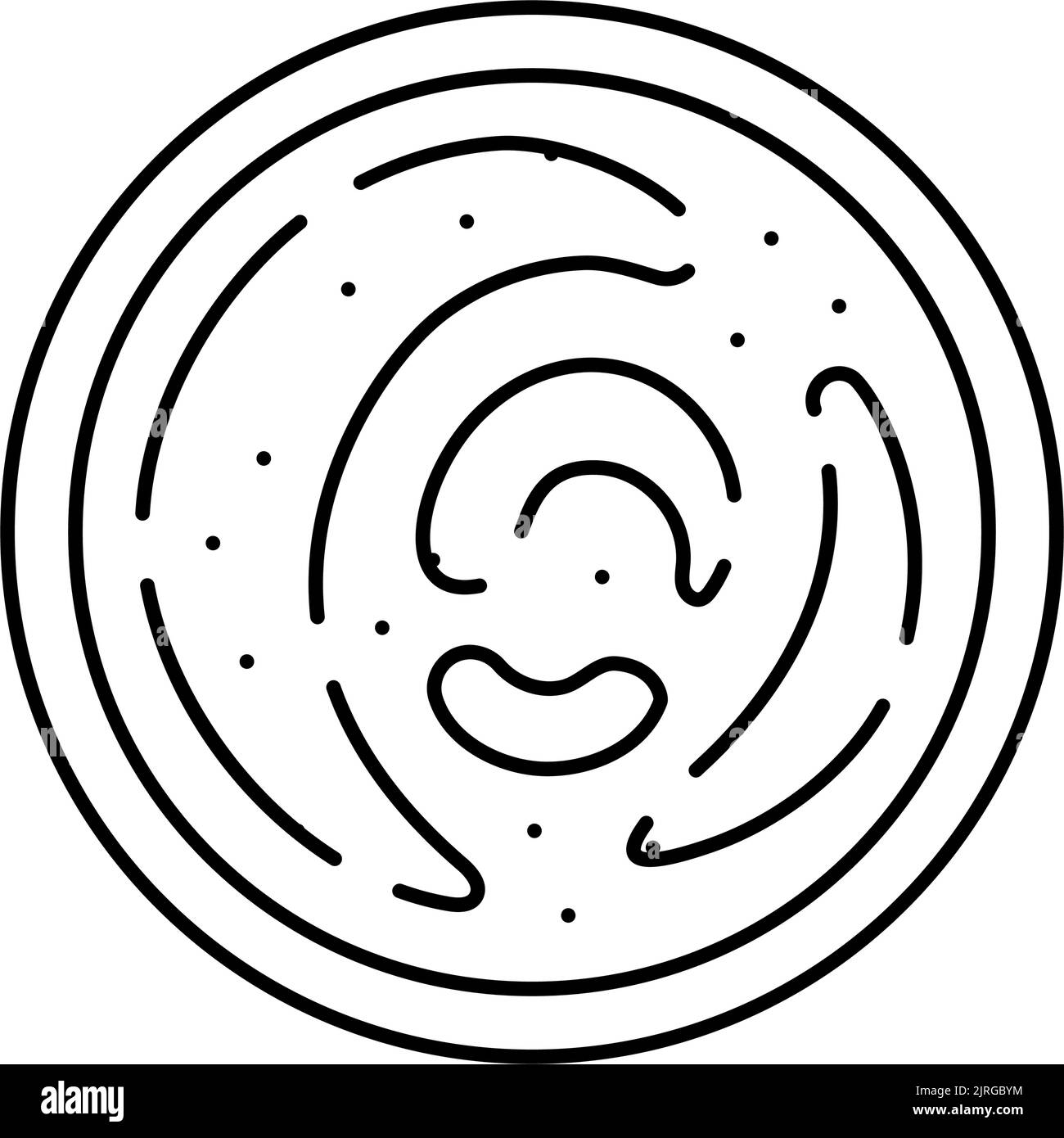 top bowl mustard sauce food line icon vector illustration Stock Vector