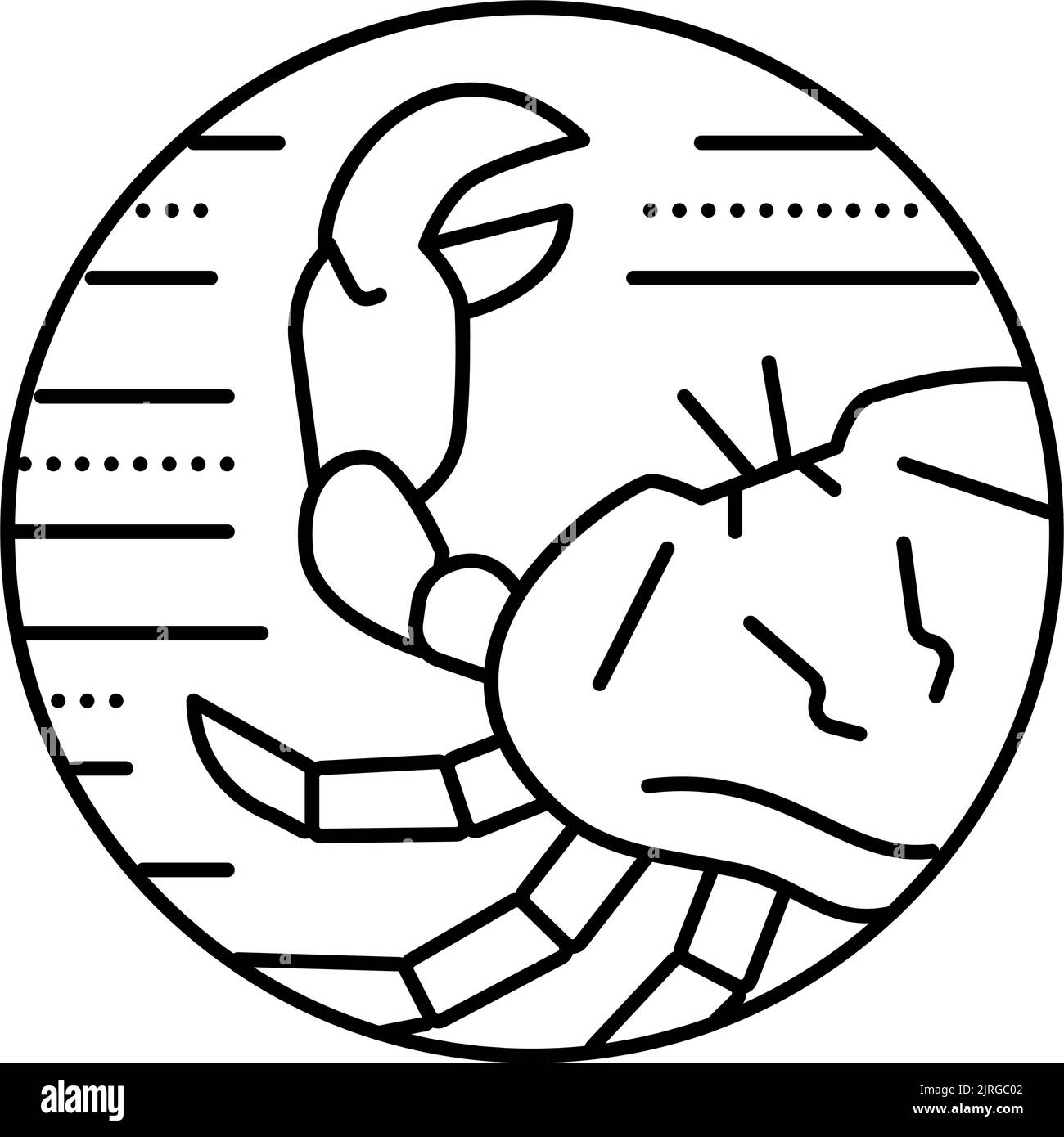 crab zodiac line icon vector illustration Stock Vector Image & Art Alamy