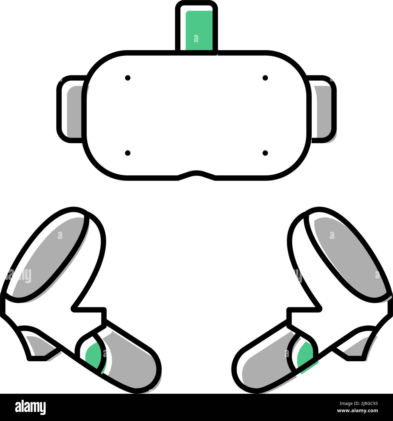 vr headset color icon vector illustration Stock Vector Image & Art - Alamy