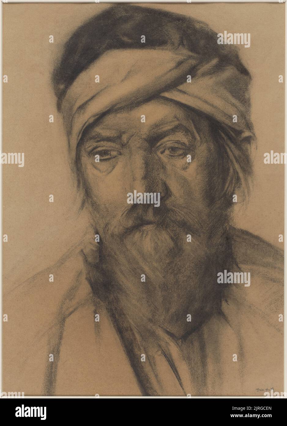 Head of an old man, by Mina Arndt. Gift of Miss May Manoy, 1957 Stock ...