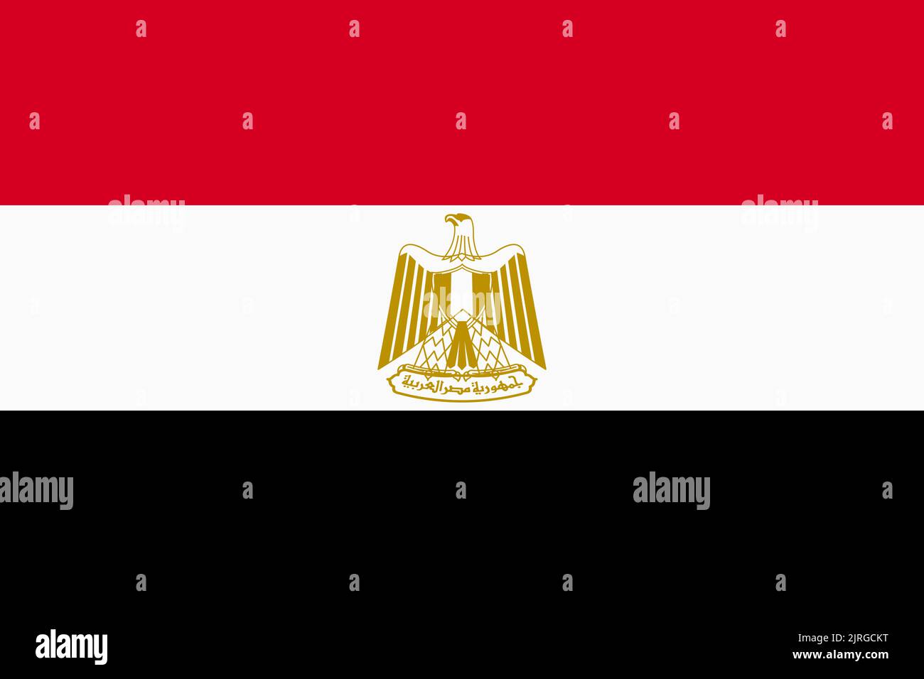 Flag of Egypt. Egyptian national banner and patriotic symbol. Official