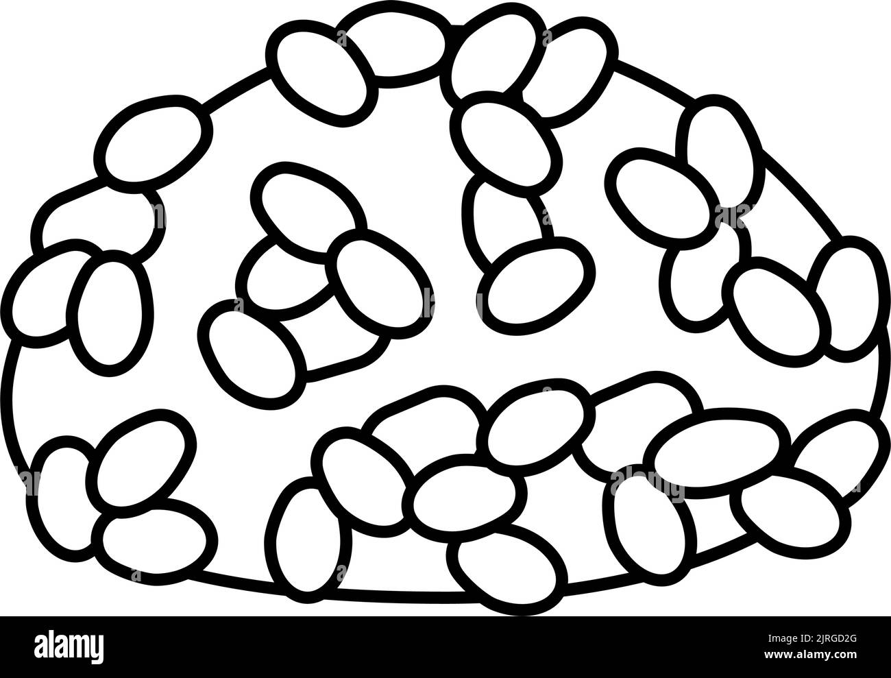 long grain white rice line icon vector illustration Stock Vector Image