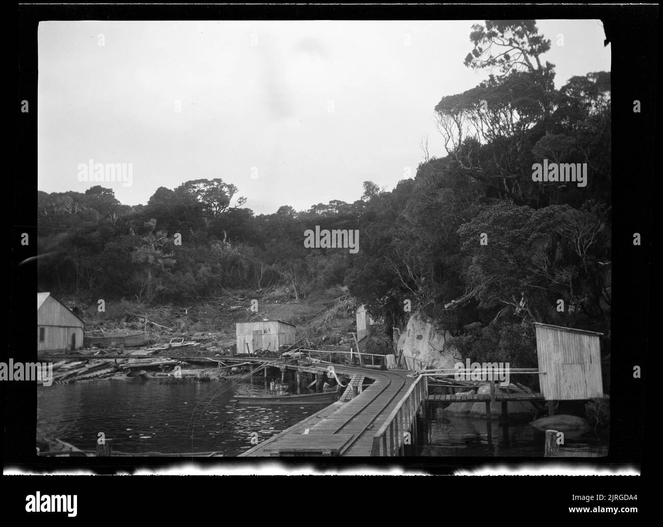 Whalers base, Stewart Island, 1924, Stewart Island, maker unknown Stock