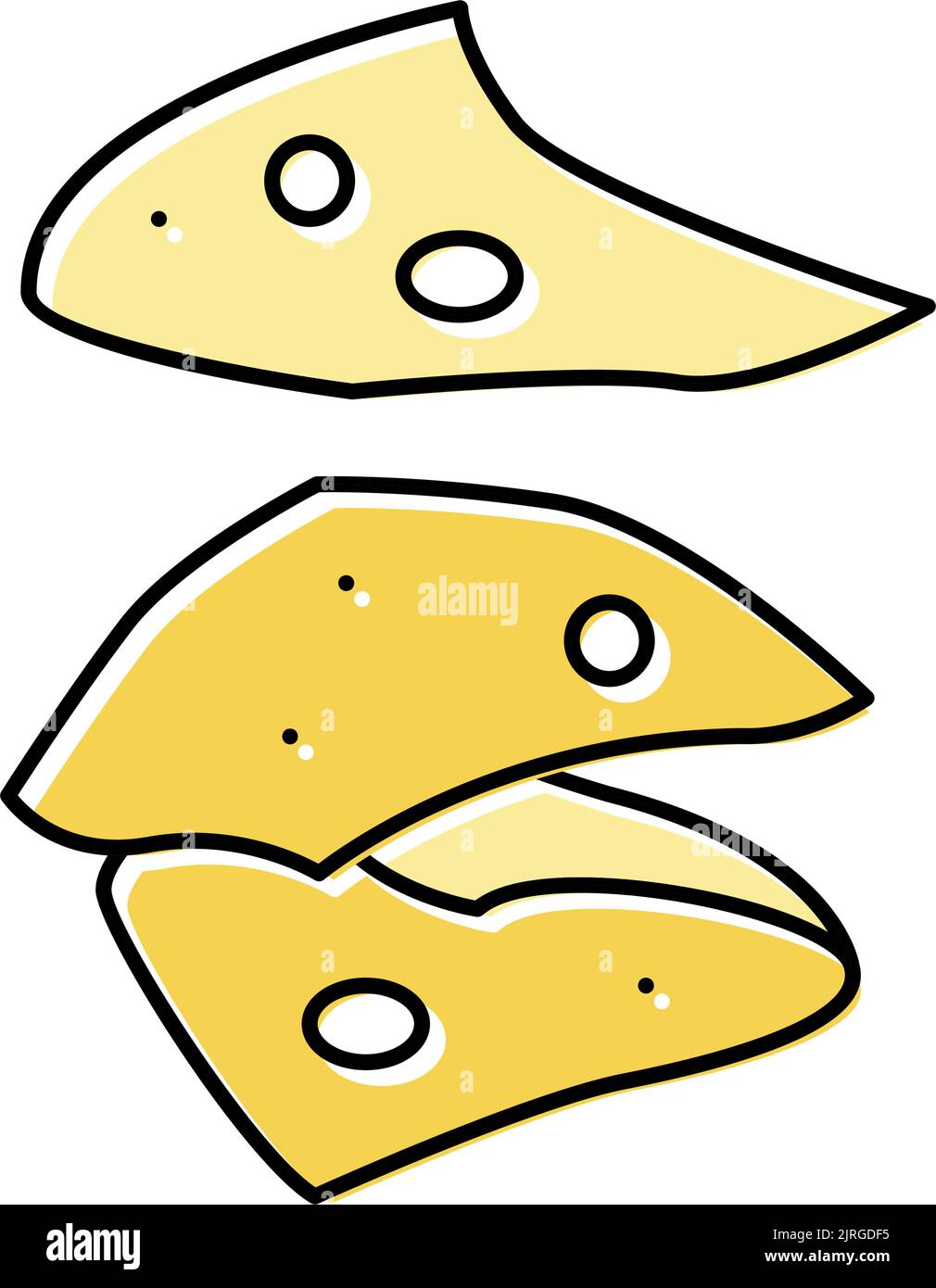 cheese slice food cut color icon vector illustration Stock Vector Image ...