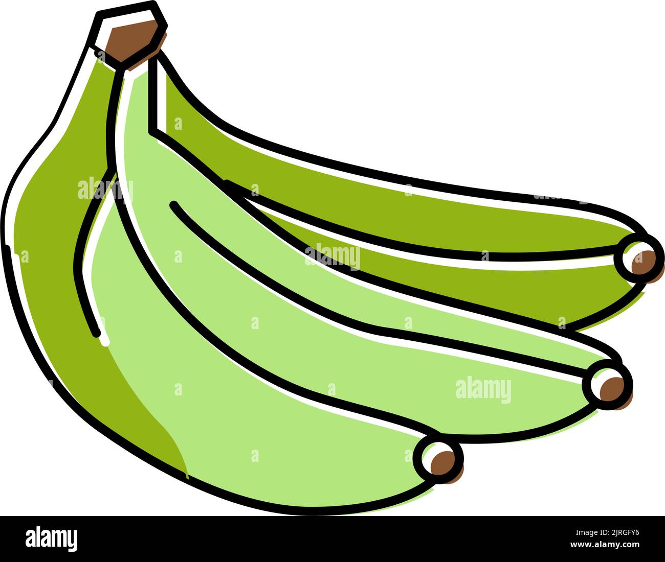 green banana color icon vector illustration Stock Vector Image & Art ...