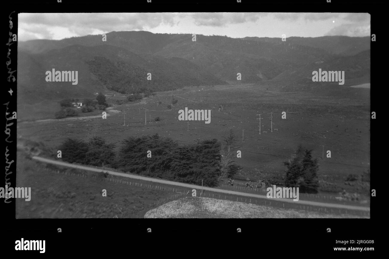 Horowhenua Geological and Tararua Range, 14 December 1936, by Leslie Adkin. Stock Photo