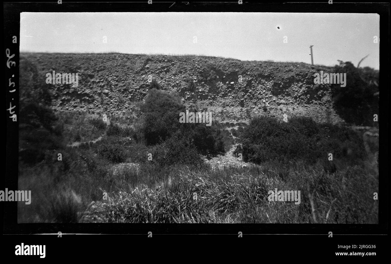 Horowhenua Geological and Tararua Range, 14 December 1936, by Leslie Adkin. Stock Photo