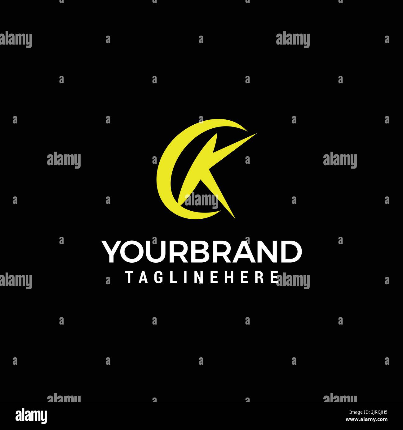 Abstract Letter Initial CK KC Vector Logo Design Template Stock Vector ...