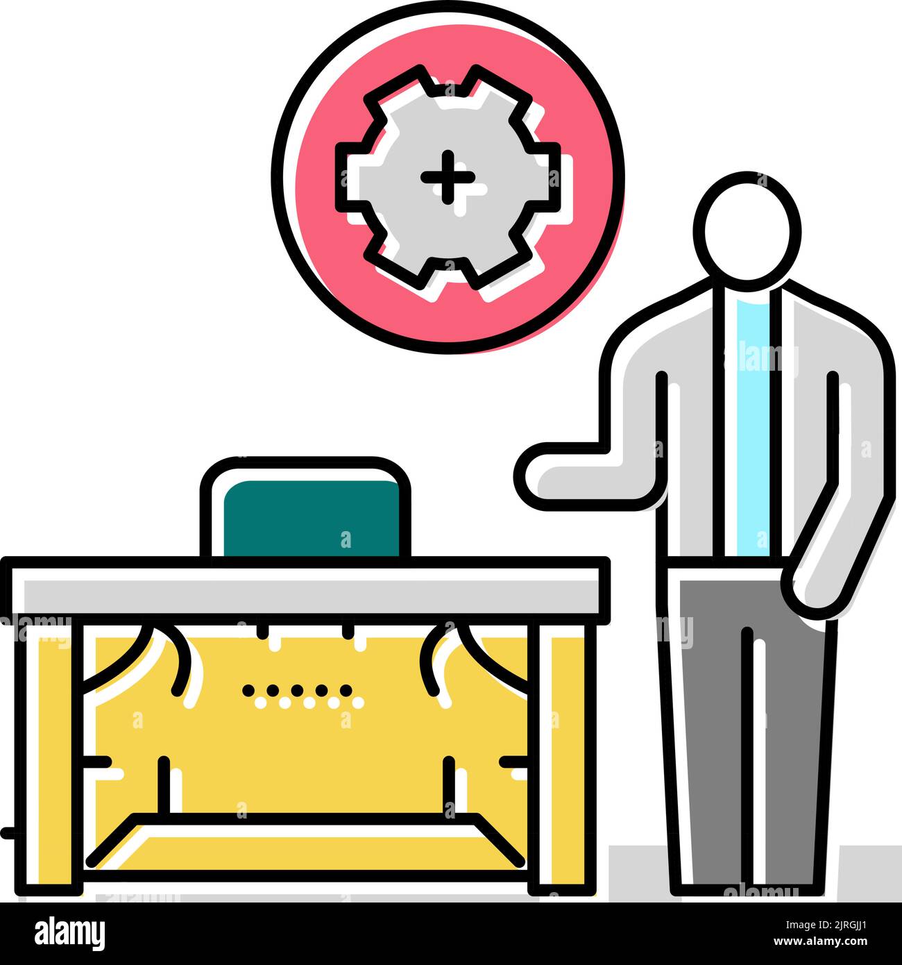 custom furniture interior design color icon vector illustration Stock ...