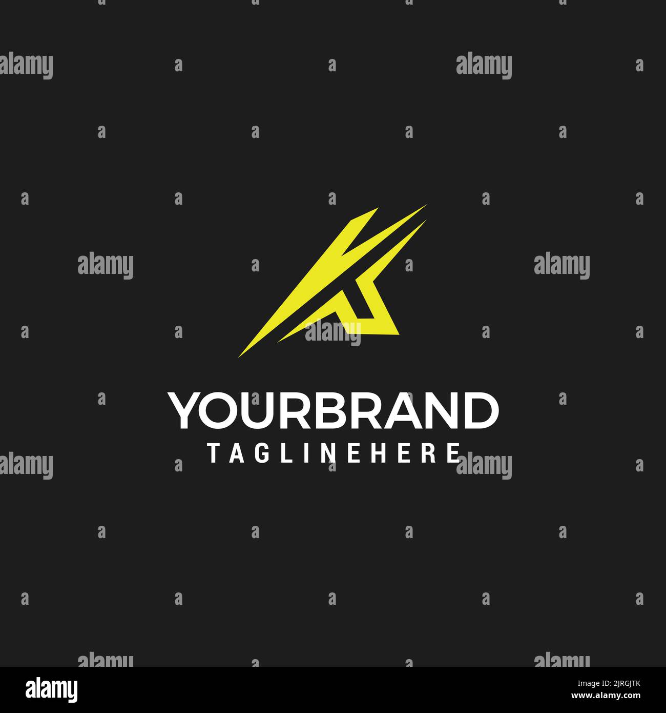 Initial Letter VK logo design template vector Stock Vector