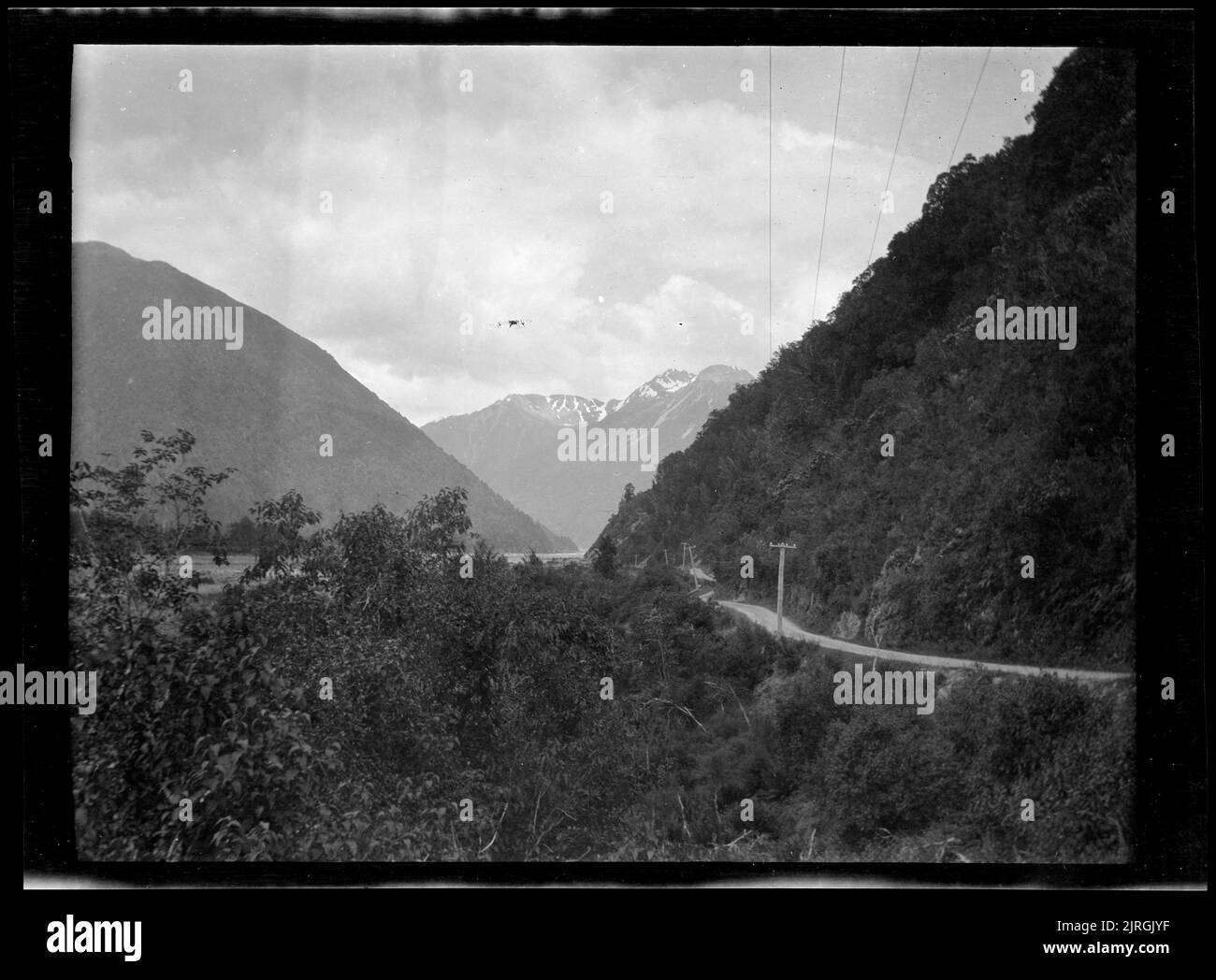 Otira Gorge (possibly), circa 1906, by Fred Brockett. Stock Photo