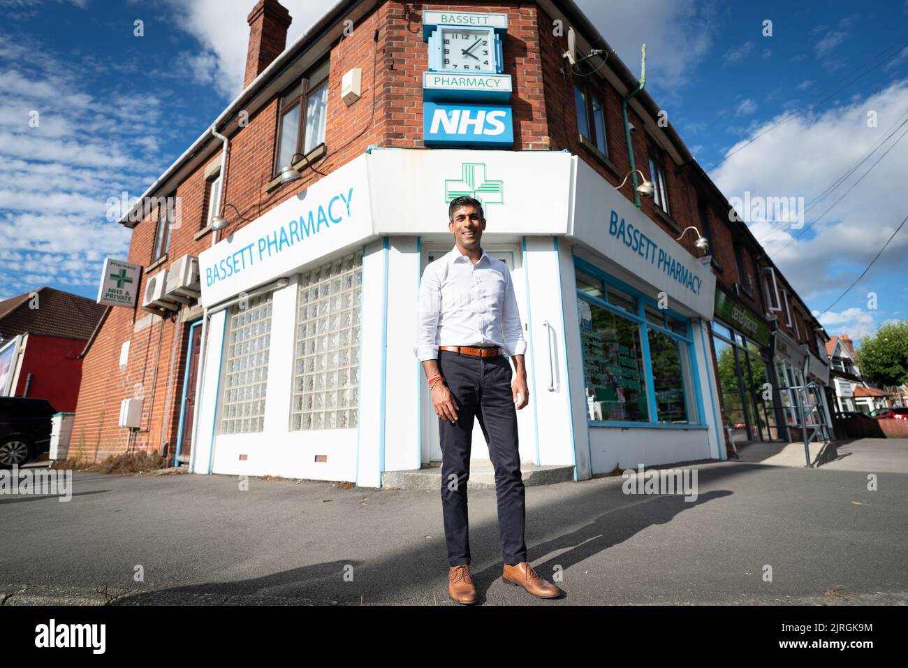Rishi Sunak during a visit to his family's old business, Bassett