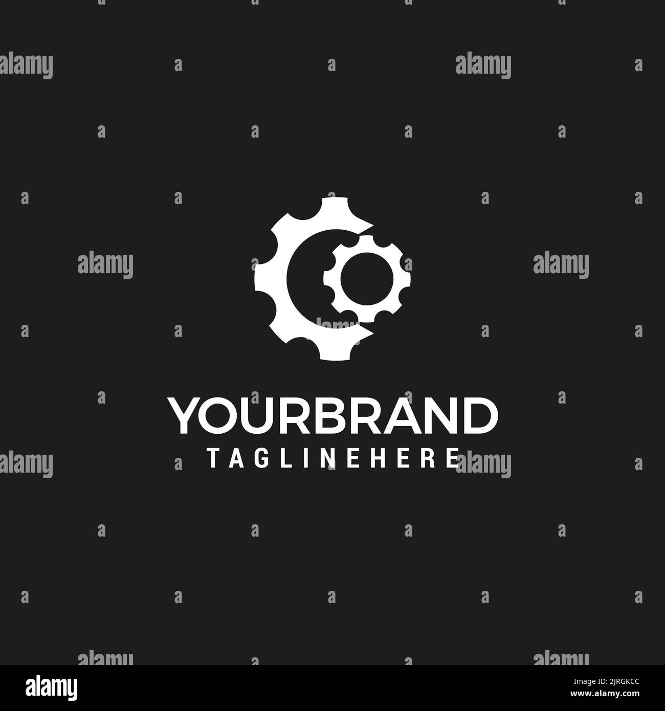 Simple Initial CO gear logo design template vector Stock Vector Image ...