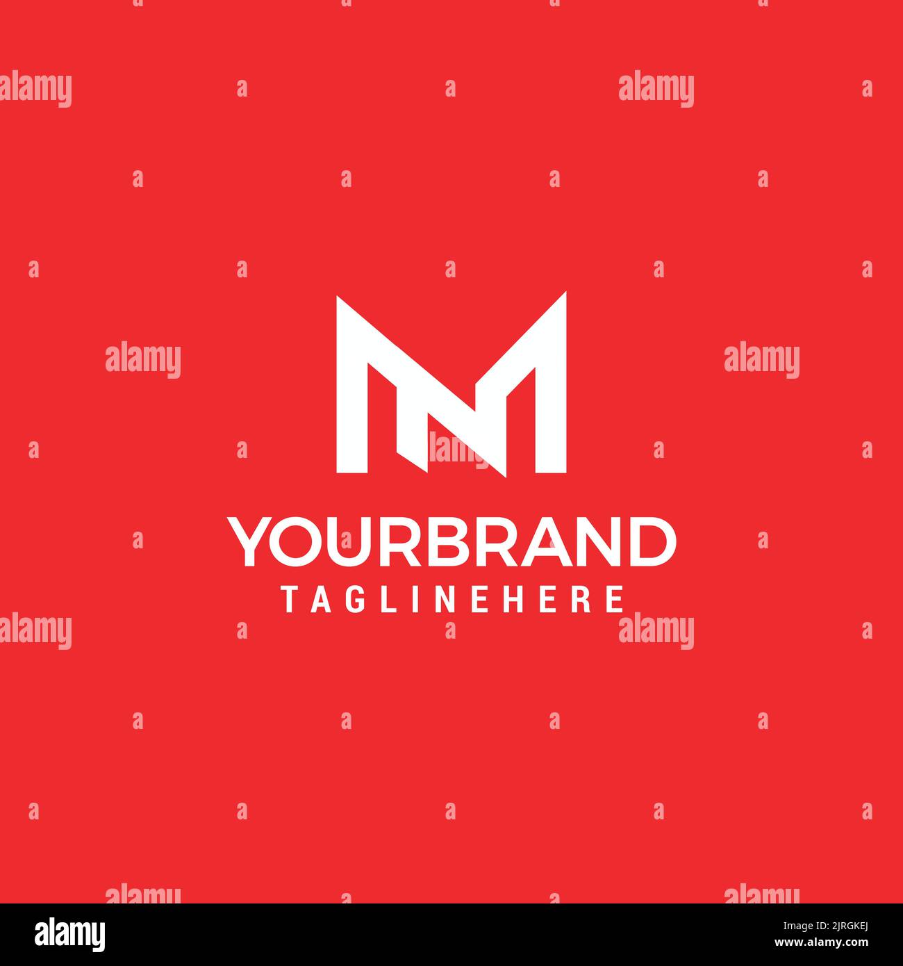 MN initial logo NM initial logo design template vector Stock Vector