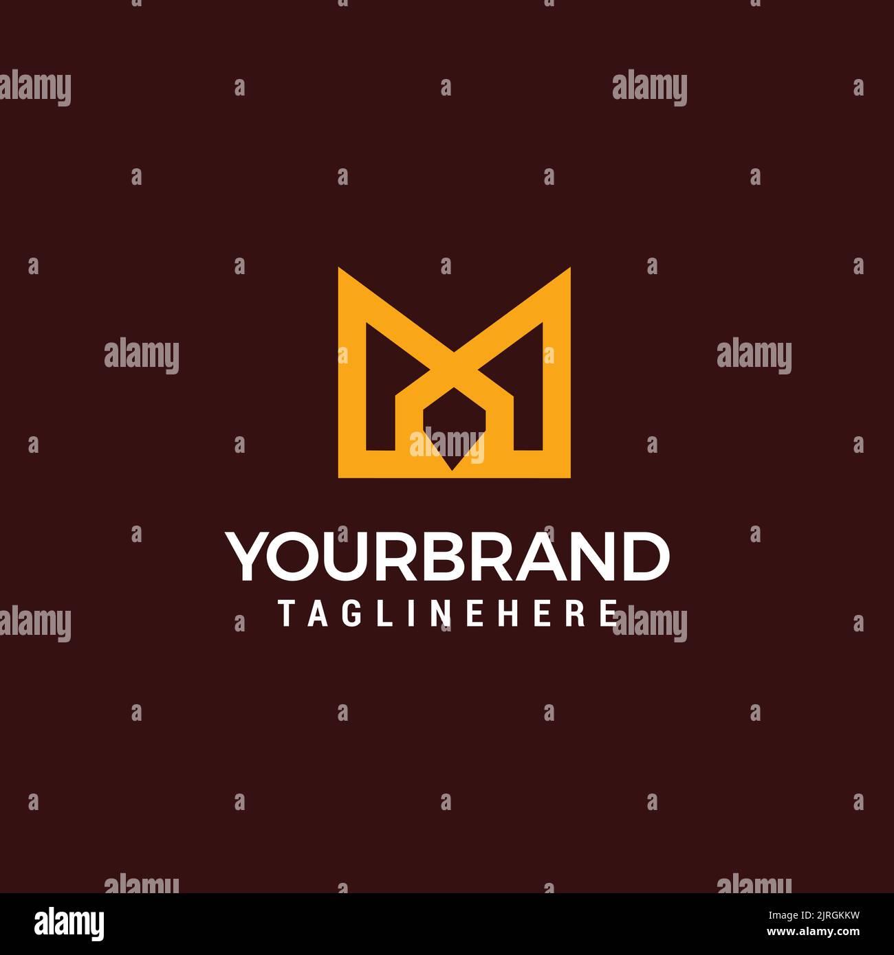 Initial letter M logo line design template vector Stock Vector Image ...