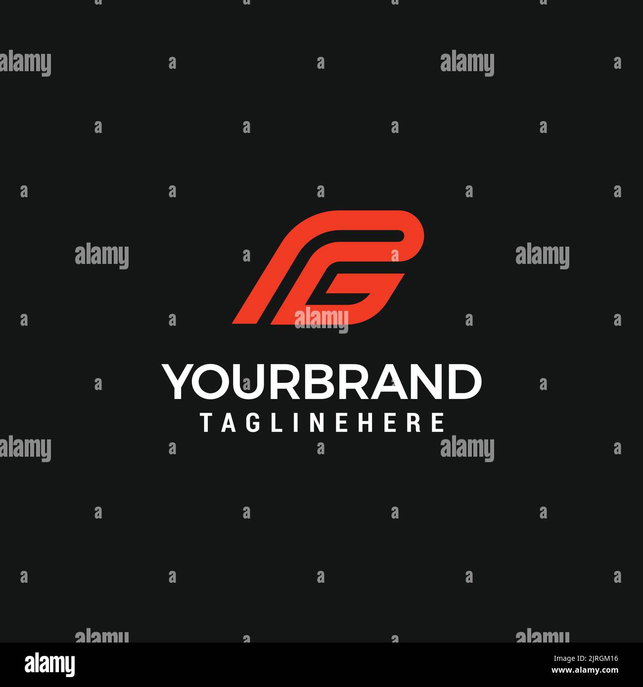 PG GP Monogram Logo Design Simple and Creative Letter Concept Stock ...