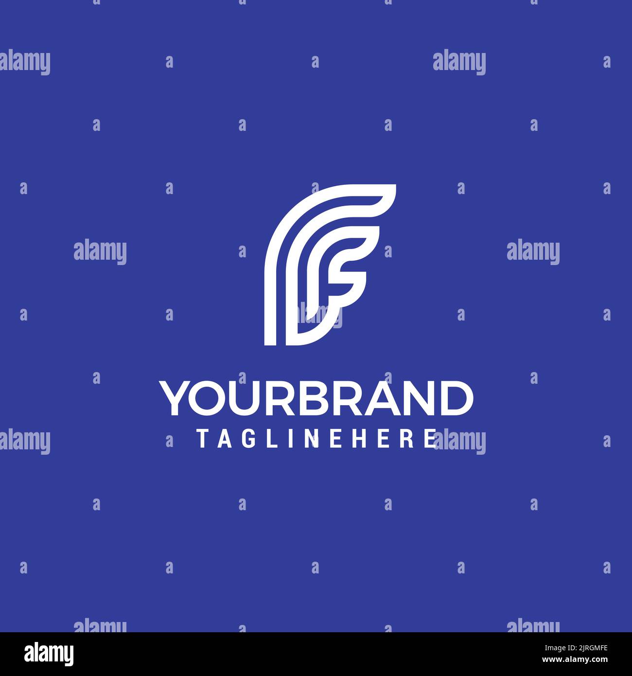 RF business logo or FR icon letter and monogram logo design vector ...