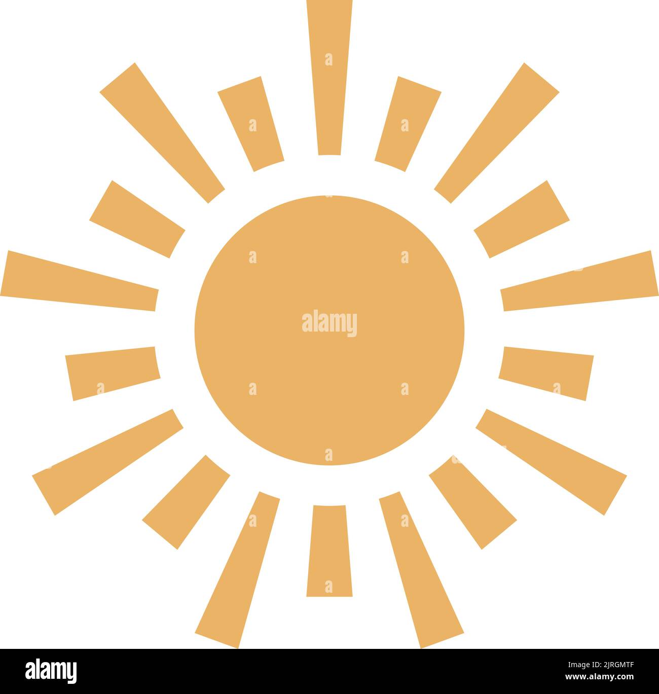 Summer heat symbol. Yellow flat sun icon Stock Vector Image & Art - Alamy