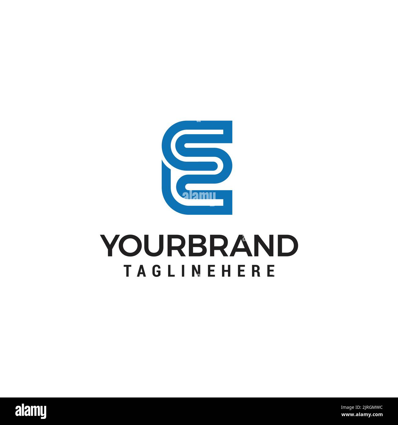 Alphabet letters Initials Monogram E Logo Line Design Template Vector ...