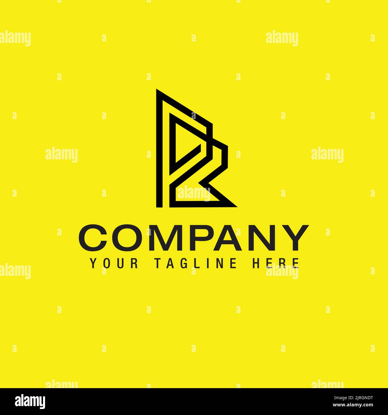 creative initial letter PR logo design vector R Logo Line Design Template Vector Stock Vector