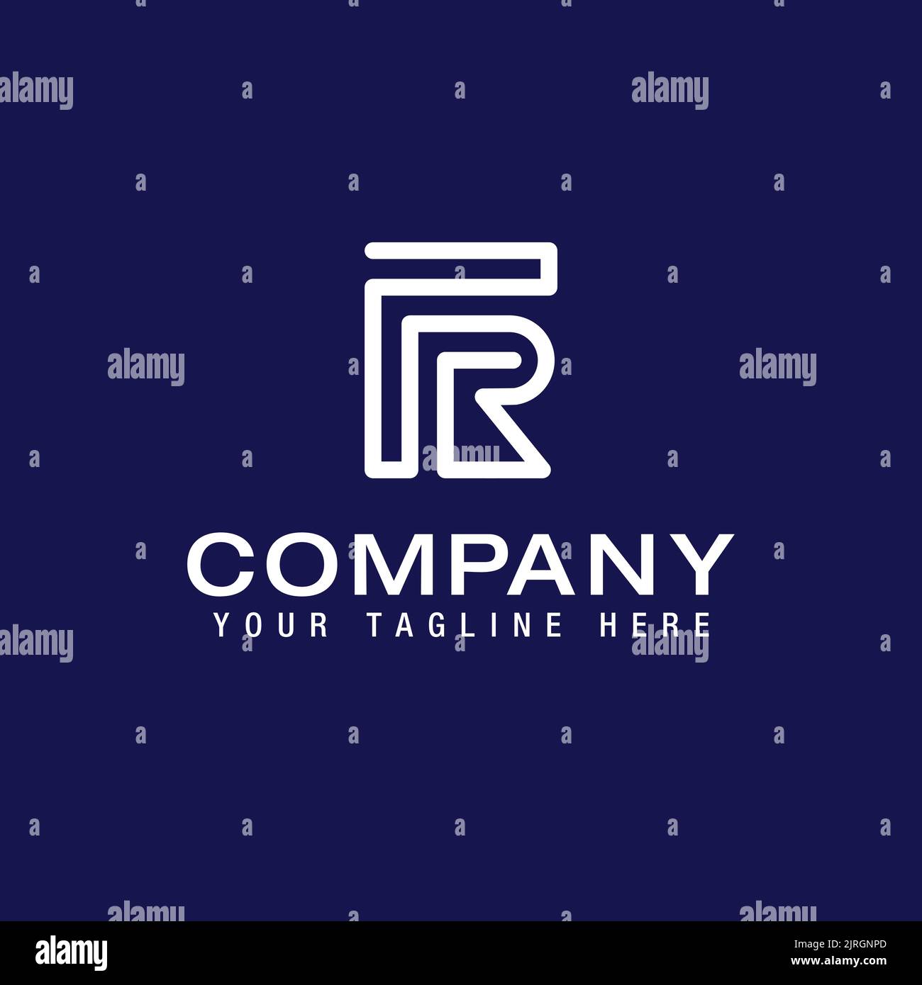 FR Letter Logo Modern Business Vector Template Initial FR Logo Design. Stock Vector