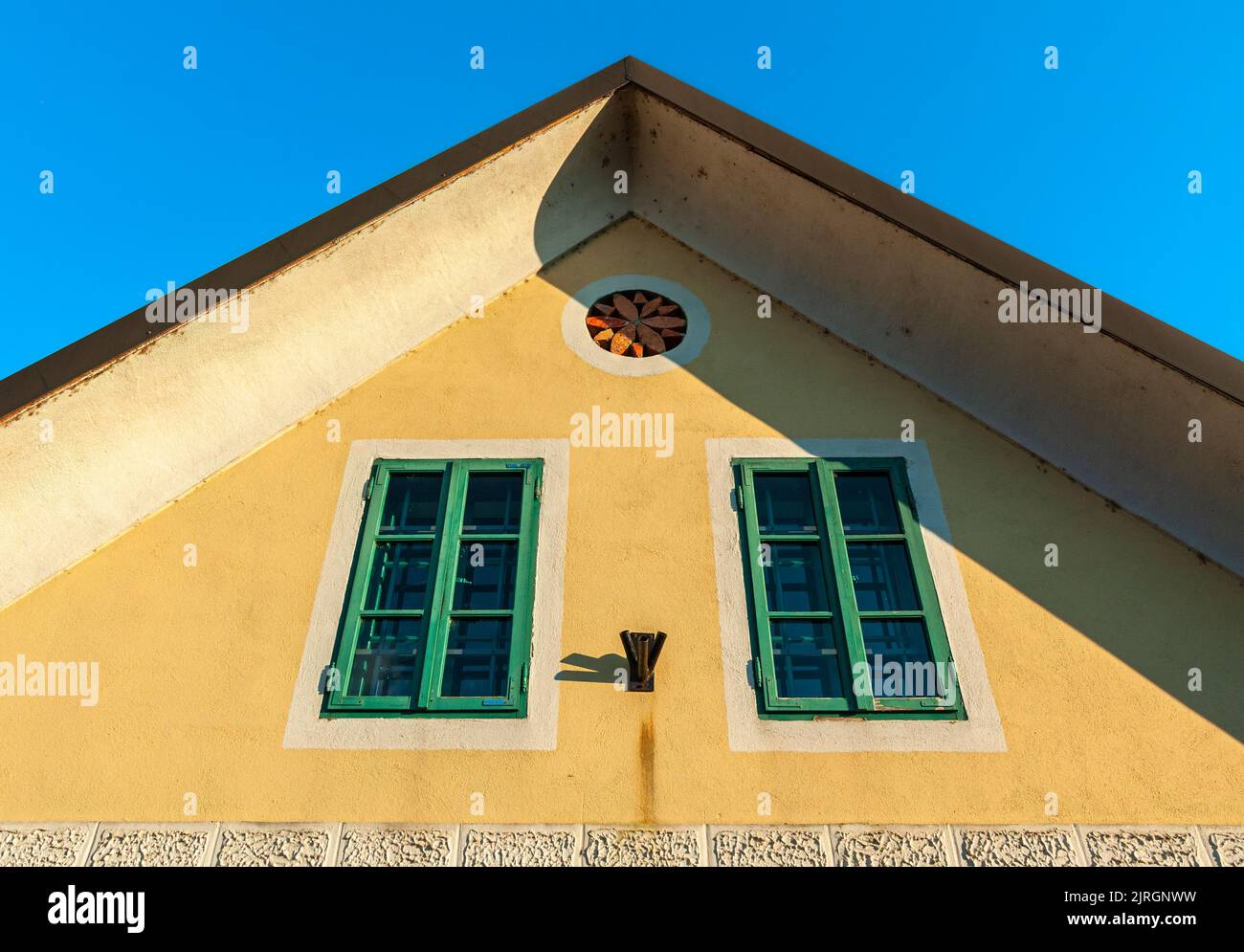 Roof part of an old traditional Slovenian house in Domzale, Slovenia
