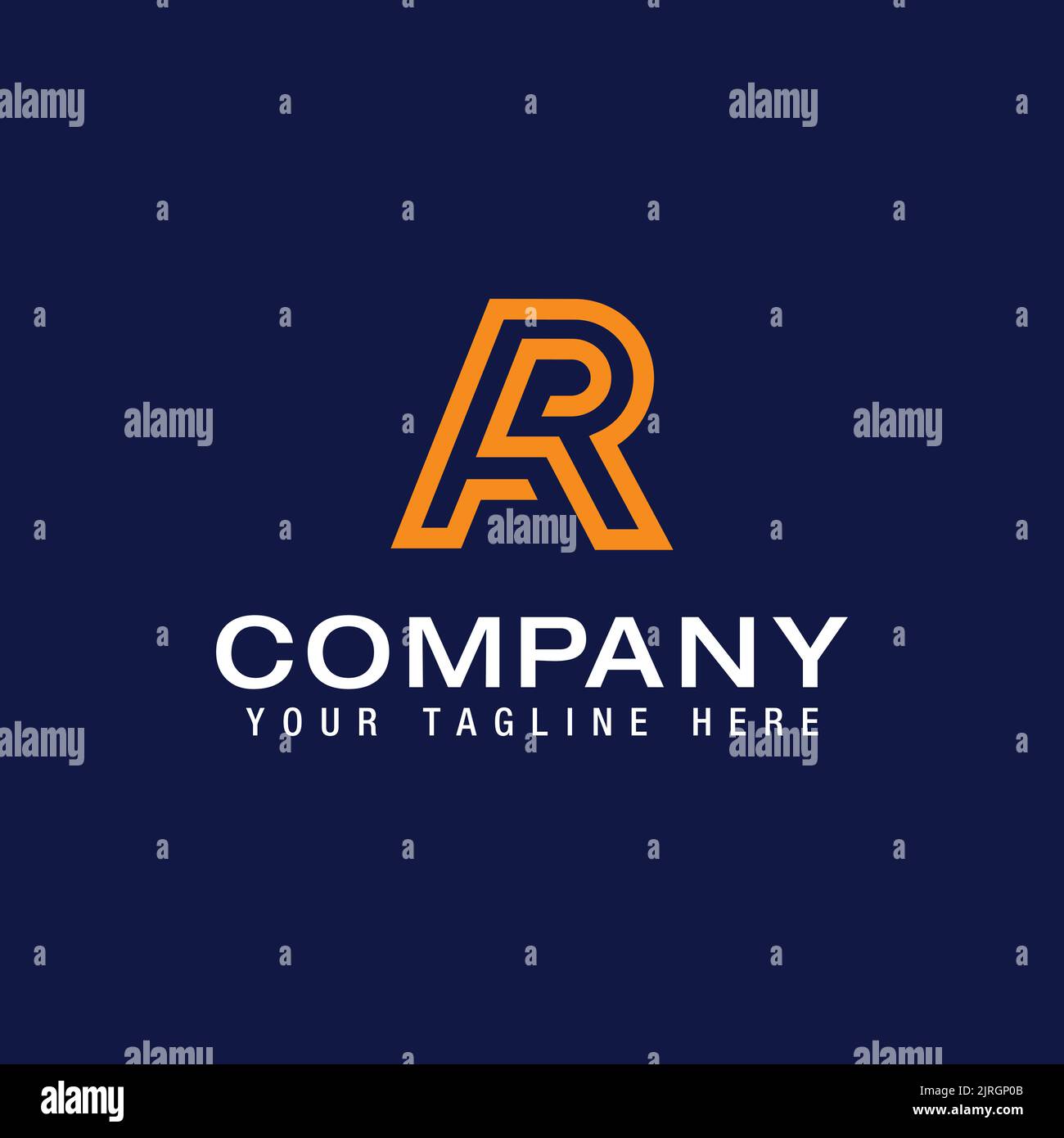 AR or RA logo monogram concept Logo Line Design Template Vector Stock Vector