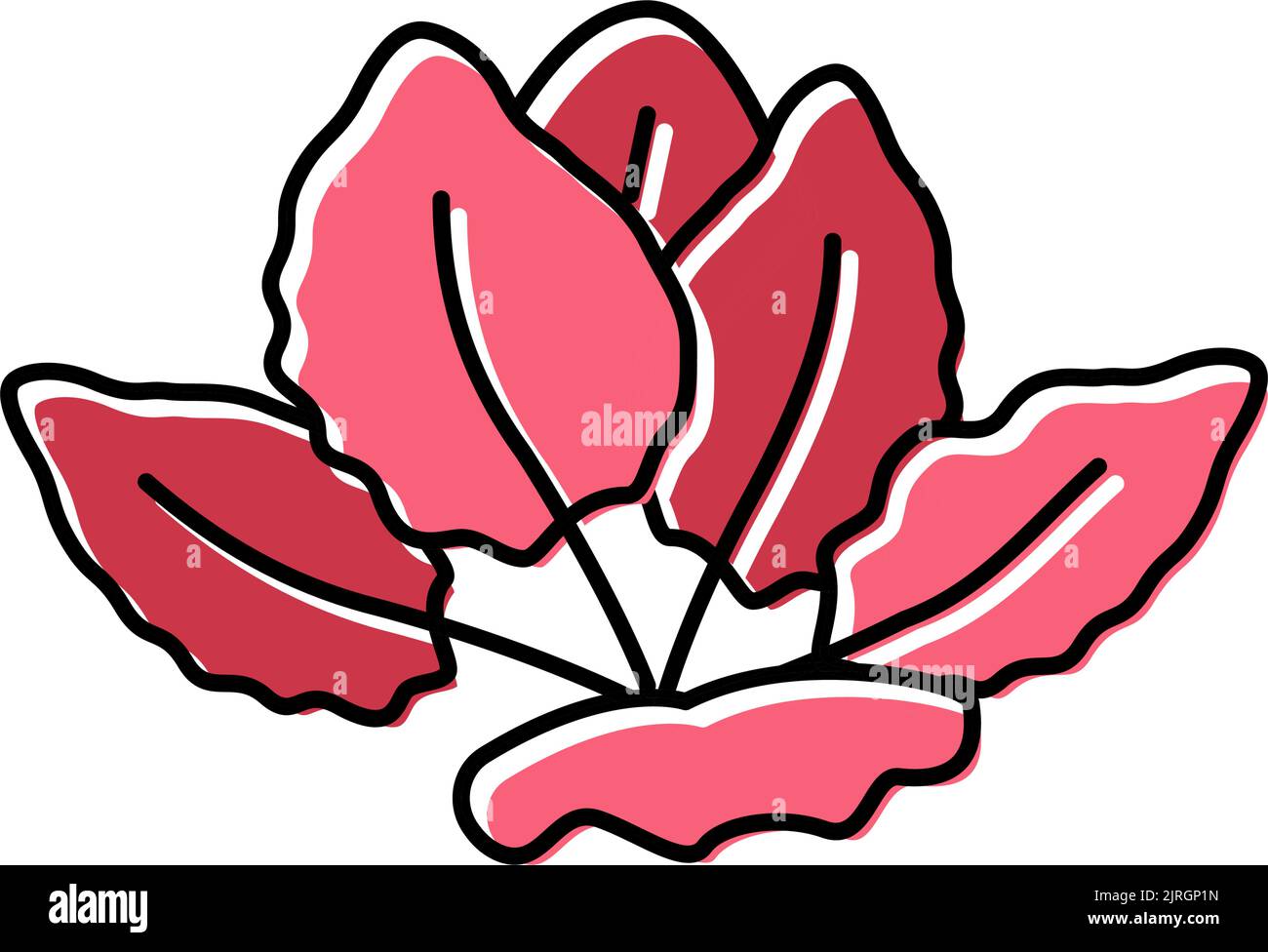 tiger lotus color icon vector illustration Stock Vector