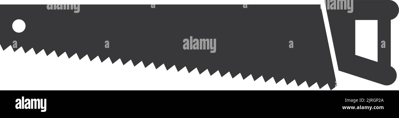 Hand saw icon. Black wood cutting tool Stock Vector Image & Art - Alamy