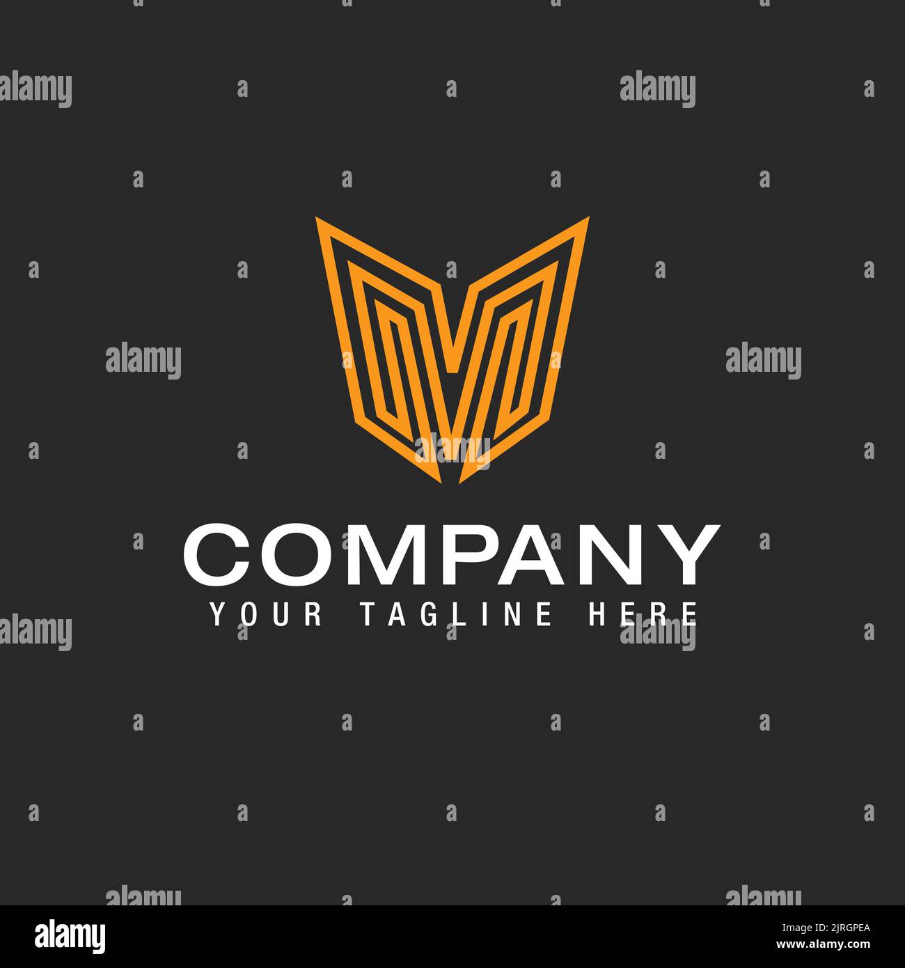 initial letter m Logo Line Design Template Vector Stock Vector Image ...