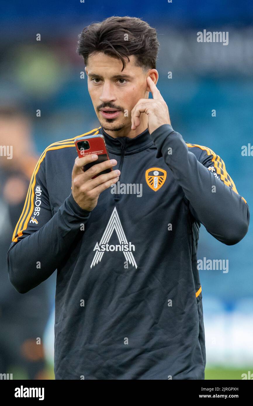 Robin Koch 5 of Leeds United arrives at Elland Road Stadium ahead of