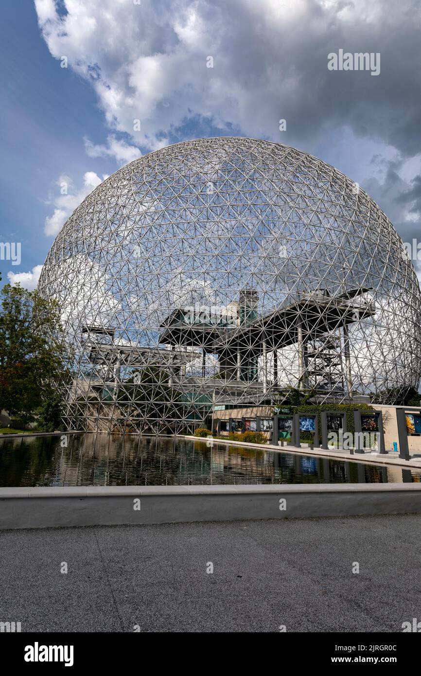 The Montreal Biosphere in Parc Jean Drapeau, Ile Sainte-Helene, Montreal, Quebec, Canada. Stock Photo